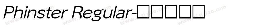 Phinster Regular字体转换